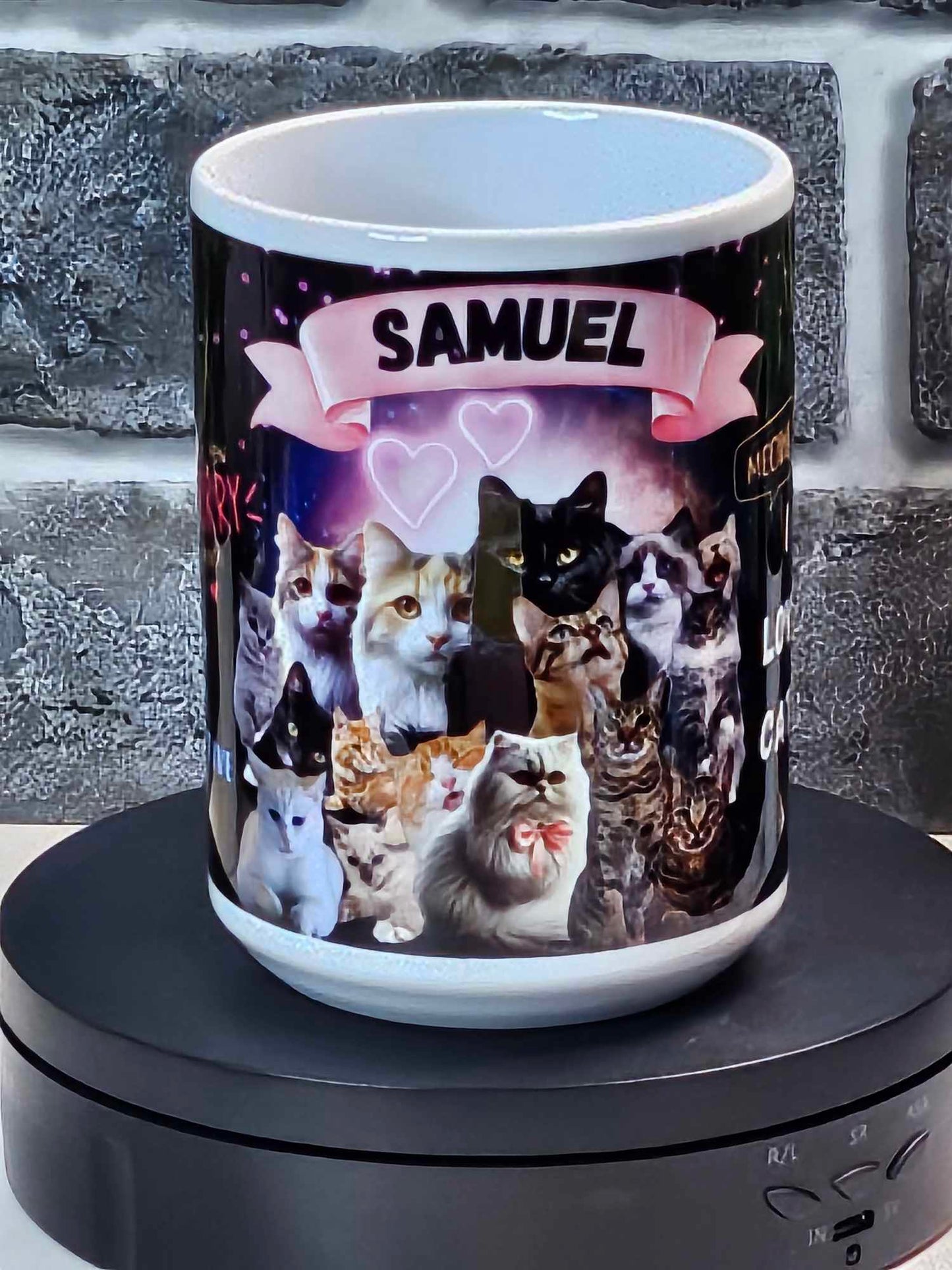 CATS RULE THE WORLD (Personalized) 20oz Tumbler  or 15oz Ceramic Mug