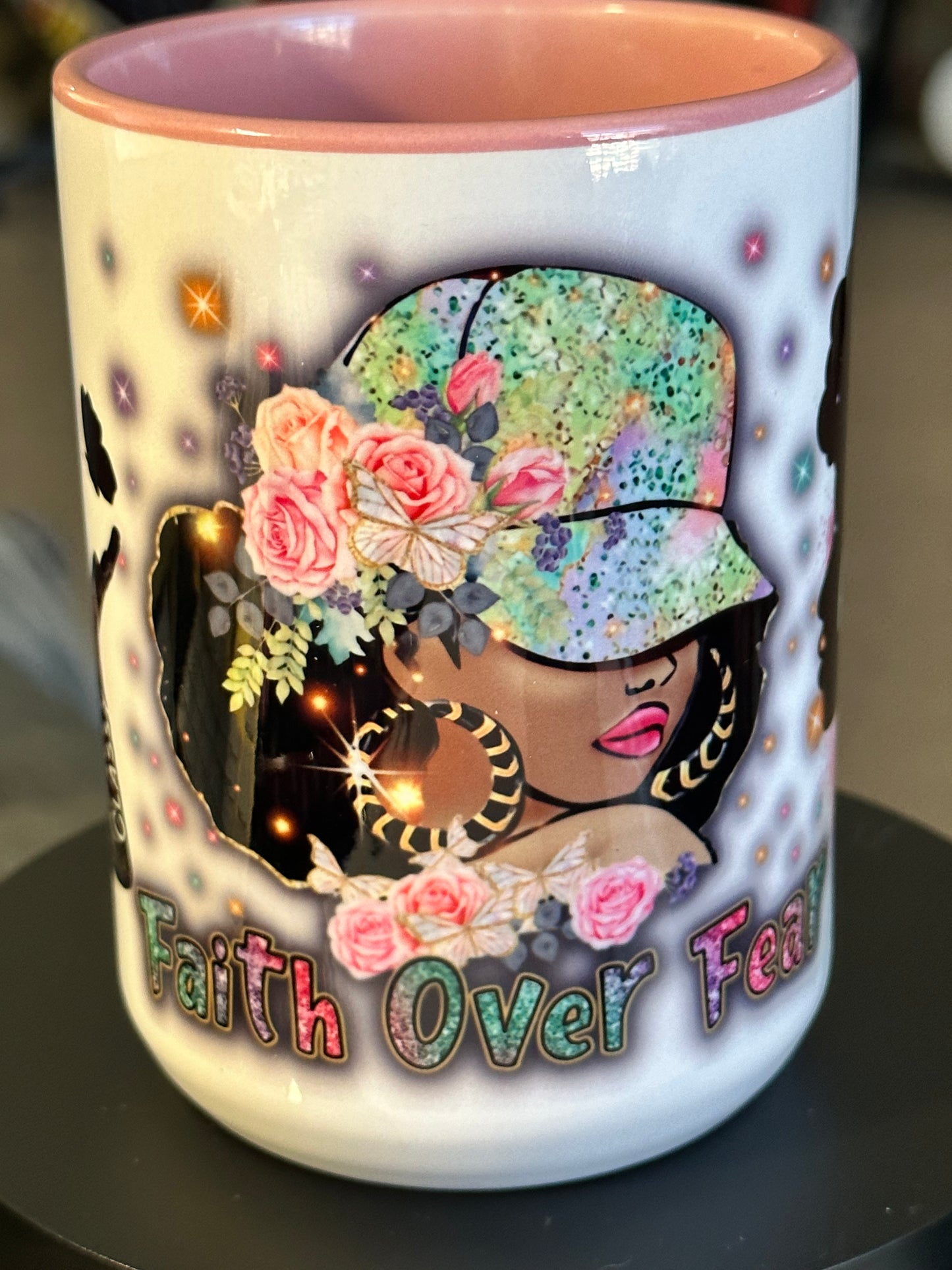 FAITH OVER FEAR (Pesonalized) 15oz Coffee Mug